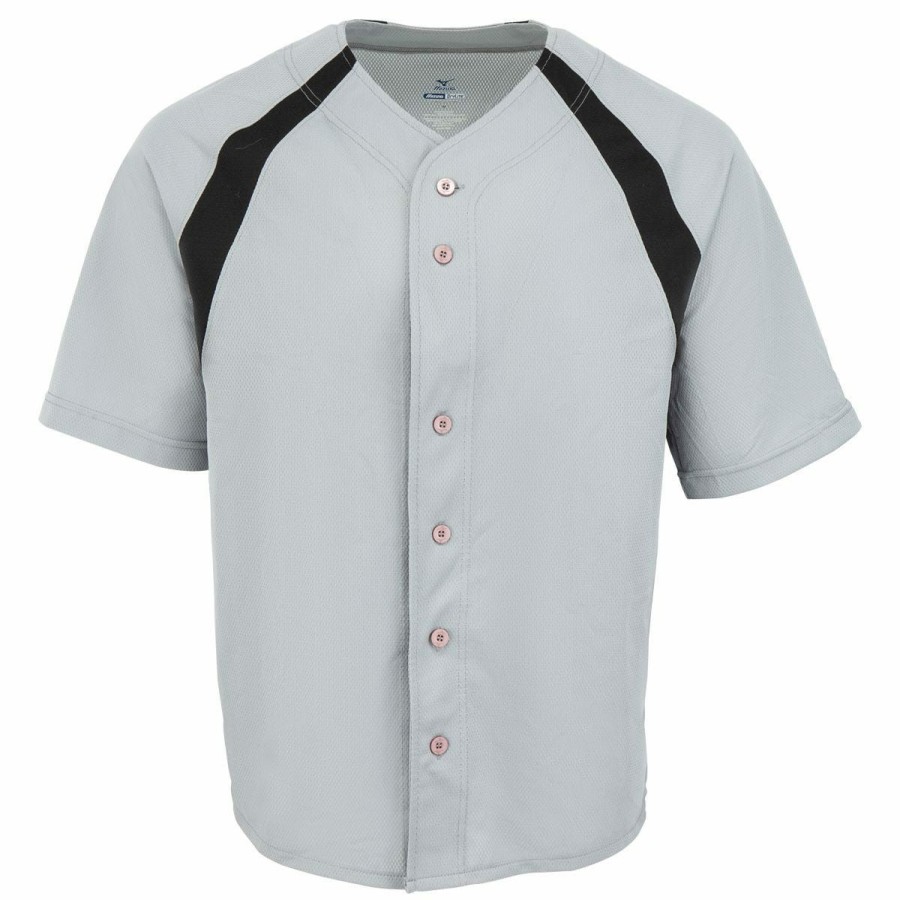 Gamewear * | Mizuno Full Button Mesh Colorblock Men'S Jersey Sale