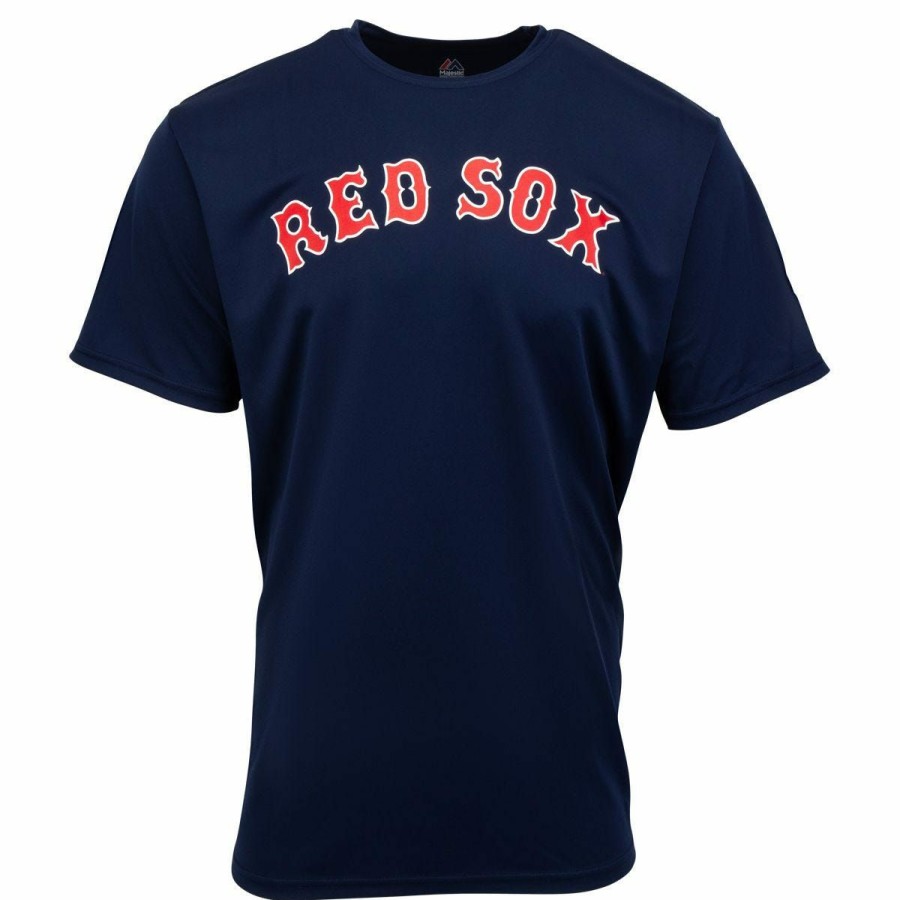 Men'S Apparel * | Boston Red Sox Majestic Cool Base Crewneck Replica Adult Jersey Sale