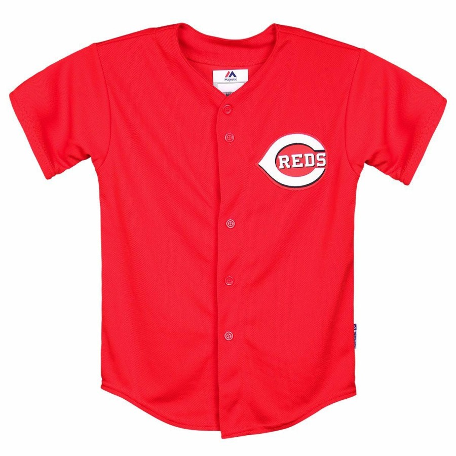 Gamewear * | Cincinnati Reds Majestic Cool Base Pro Style Youth Jersey Online