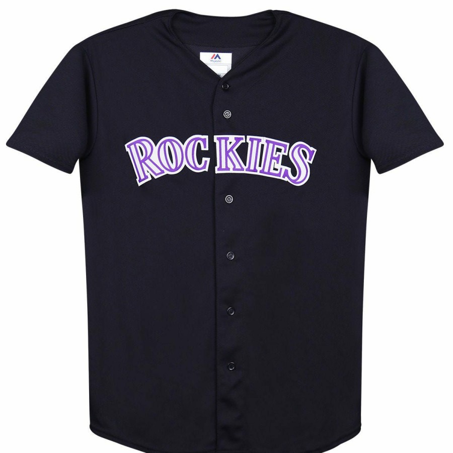 Gamewear * | Colorado Rockies Majestic Cool Base Pro Style Youth Jersey Sale