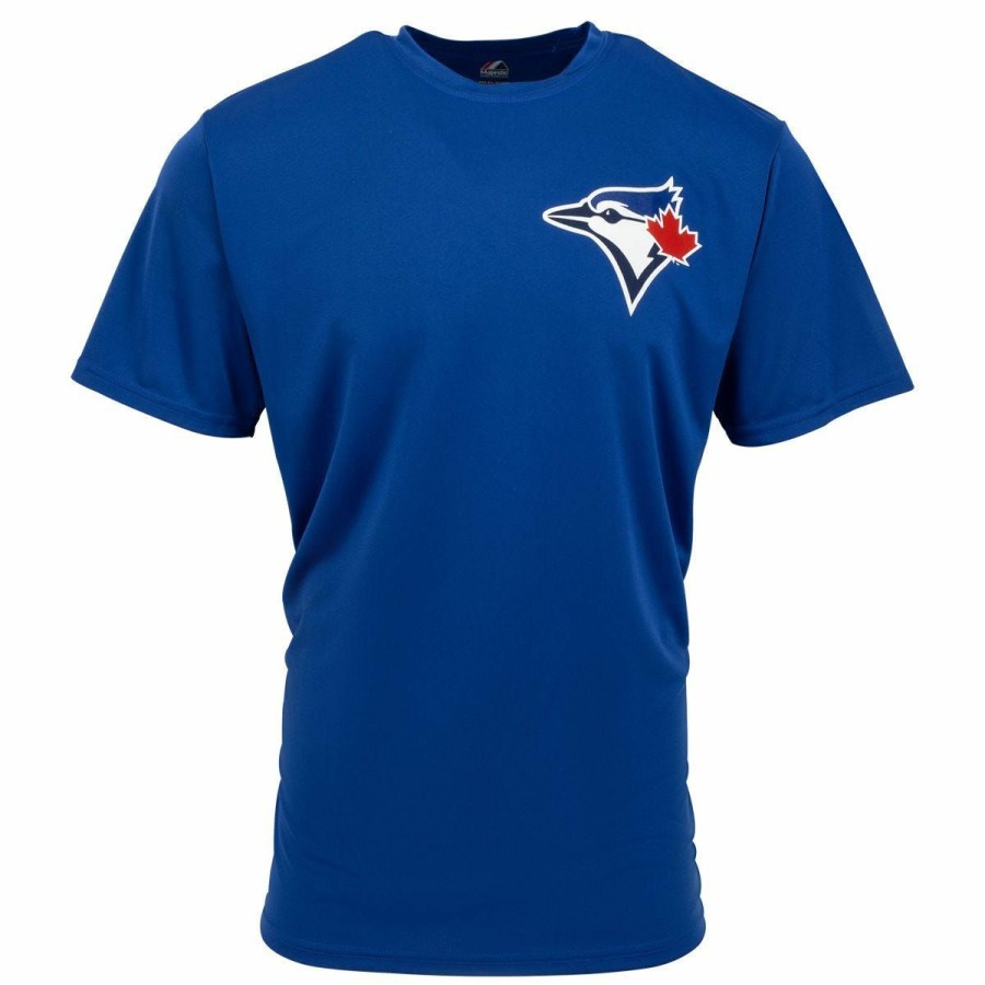 Men'S Apparel * | Toronto Blue Jays Majestic Cool Base Crewneck Replica Adult Jersey Discount