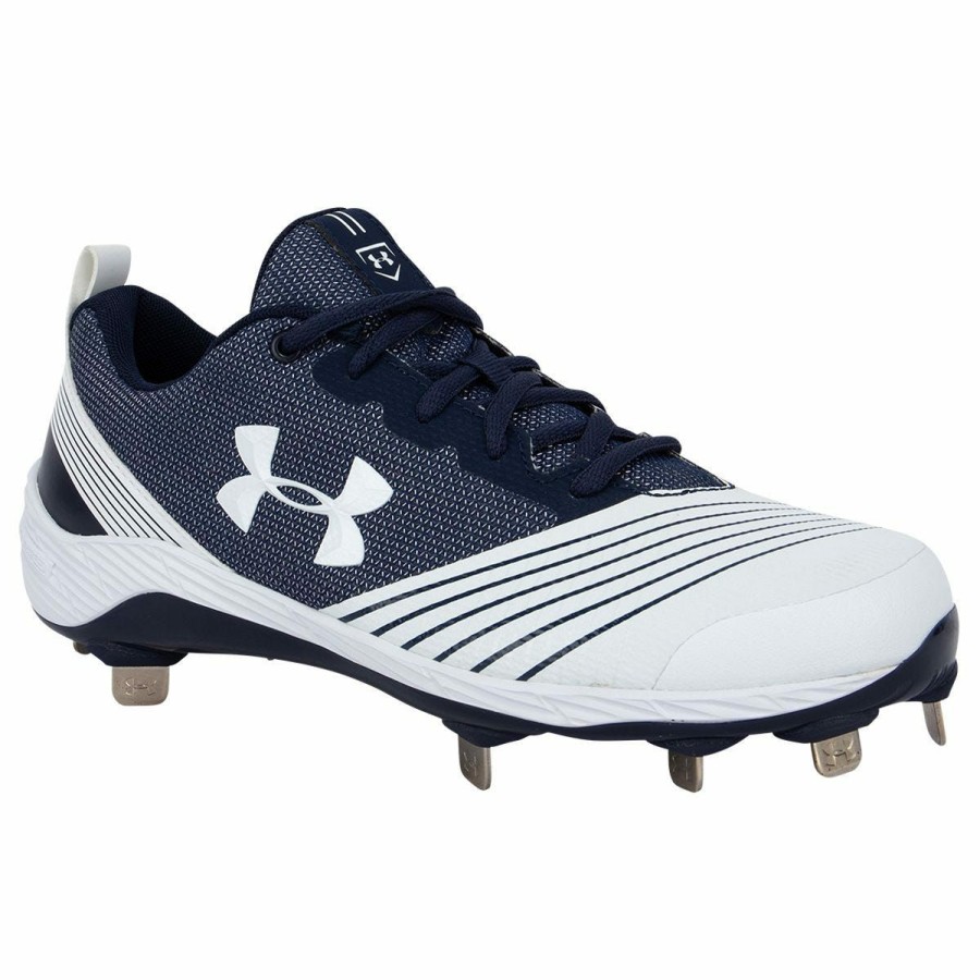 Softball & Baseball Shoes * | Under Armour Glyde Women'S Metal Fastpitch Softball Cleats White/Navy Online