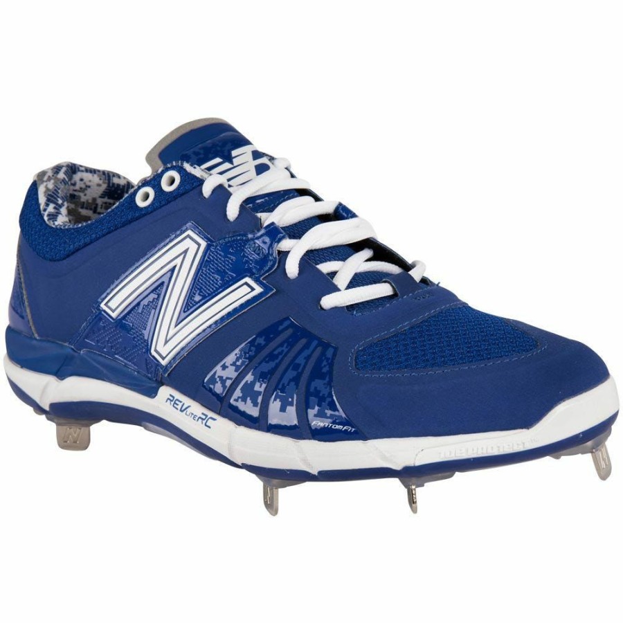 Softball & Baseball Shoes * | New Balance L3000V2 Men'S Low Metal Cleat Royal Sale