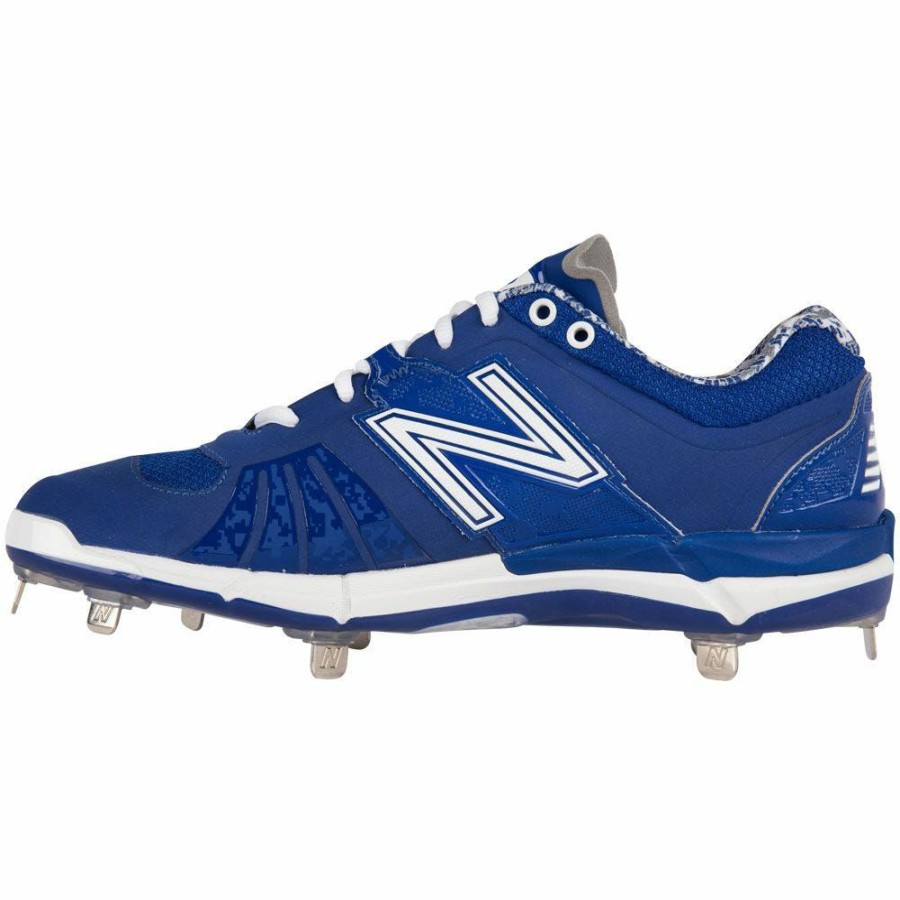 Softball & Baseball Shoes * | New Balance L3000V2 Men'S Low Metal Cleat Royal Sale