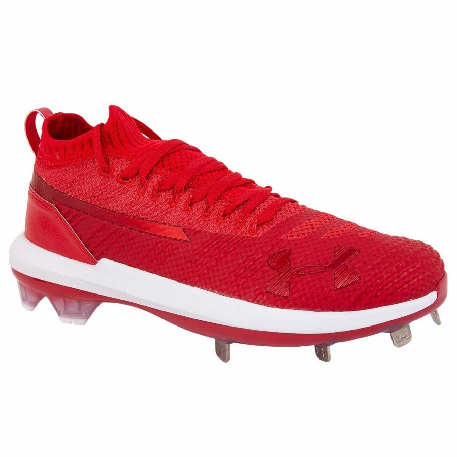 Softball & Baseball Shoes * | Under Armour Harper 3 St Men'S Low Metal Baseball Cleats Red/White Sale