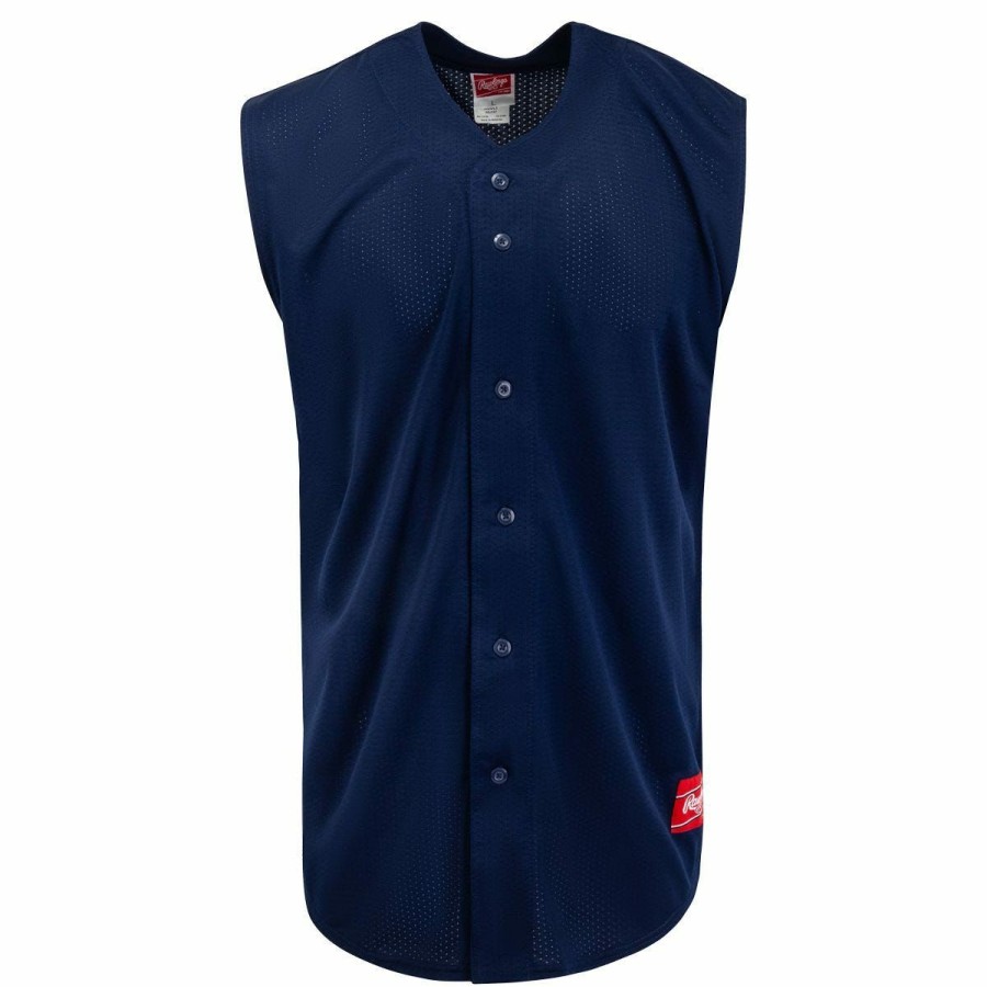 Gamewear * | Rawlings Sleeveless Full Button Adult Jersey Discount