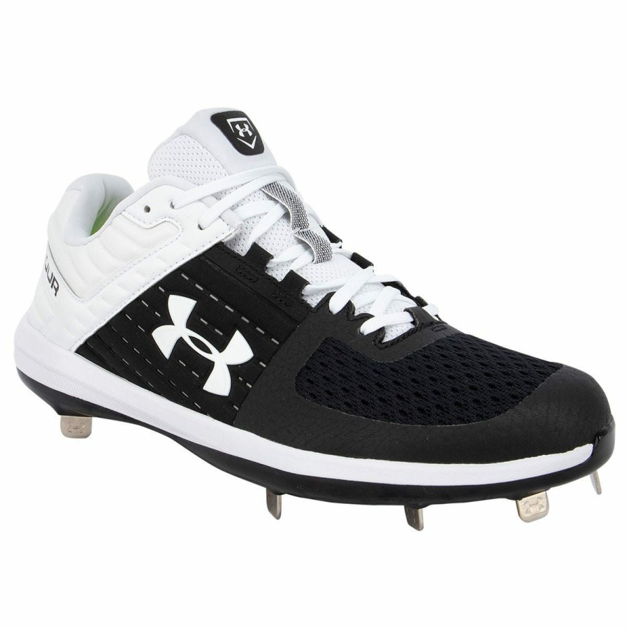 Softball & Baseball Shoes * | Under Armour Yard Low St Men'S Metal Baseball Cleats Black/White Sale