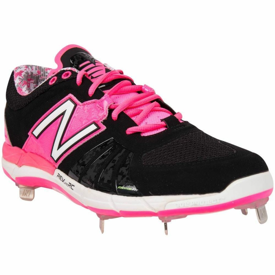 Softball & Baseball Shoes * | New Balance L3000V2 Men'S Low Metal Cleat Pink Discount