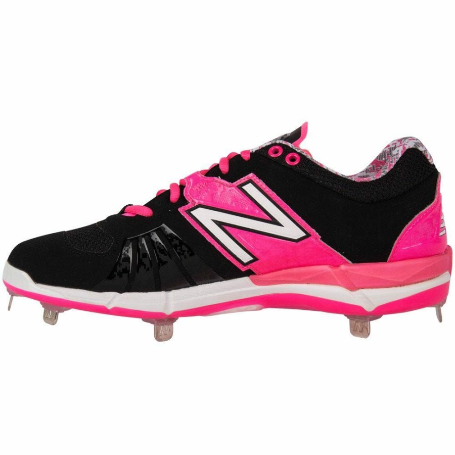 Softball & Baseball Shoes * | New Balance L3000V2 Men'S Low Metal Cleat Pink Discount