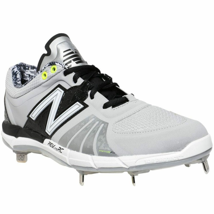 Softball & Baseball Shoes * | New Balance L3000V2 Men'S Low Metal Cleat Grey Online