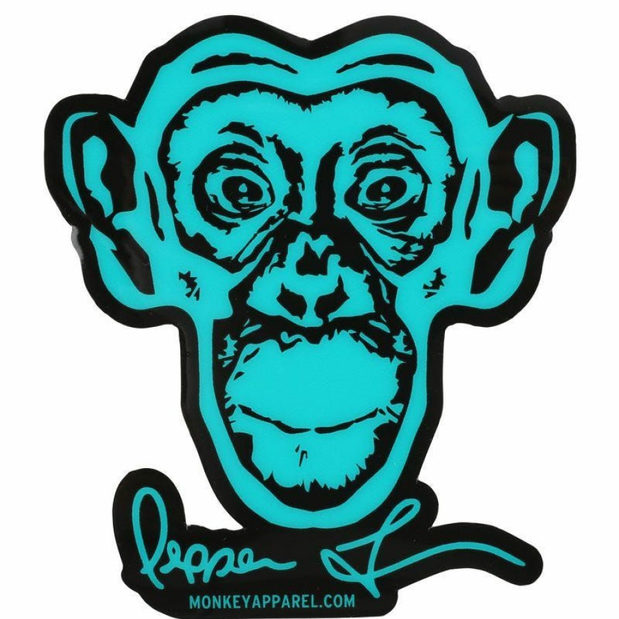 Accessories * | Monkey Sport By Pepper Foster Monkey Logo Sticker (Teal) Discount