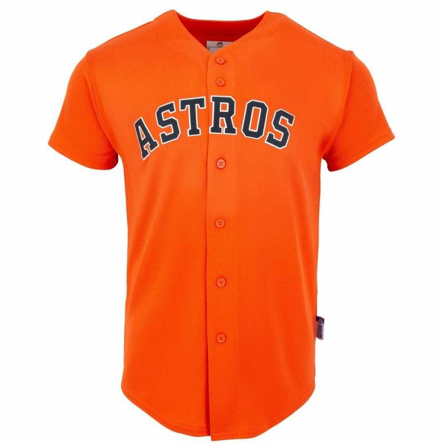 Gamewear * | Houston Astros Majestic Cool Base Pro Style Youth Jersey Online