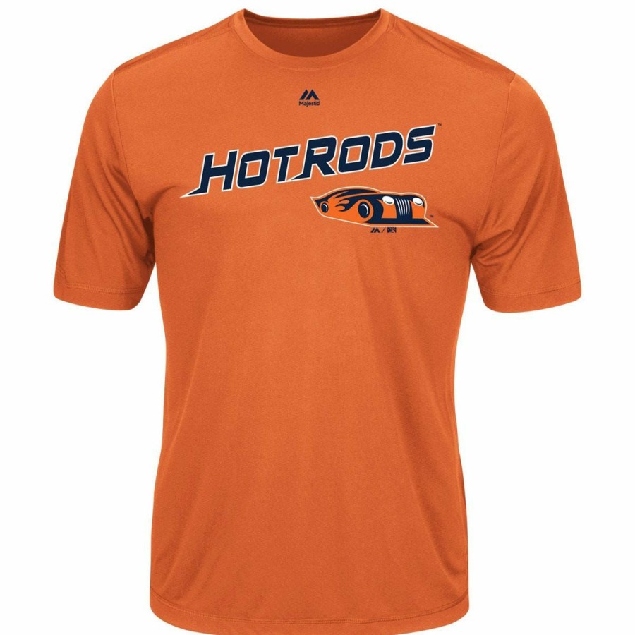 Youth Apparel * | Bowling Green Hot Rods Majestic Cool Base Evolution Youth T-Shirt Discount