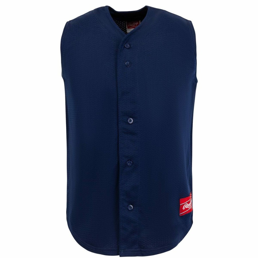 Gamewear * | Rawlings Sleeveless Full Button Youth Jersey Discount