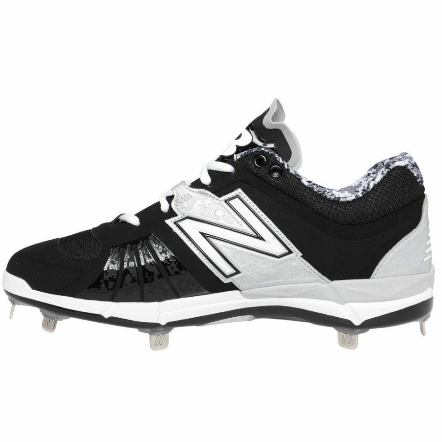 Softball & Baseball Shoes * | New Balance L3000V2 Men'S Low Metal Cleat Black Discount