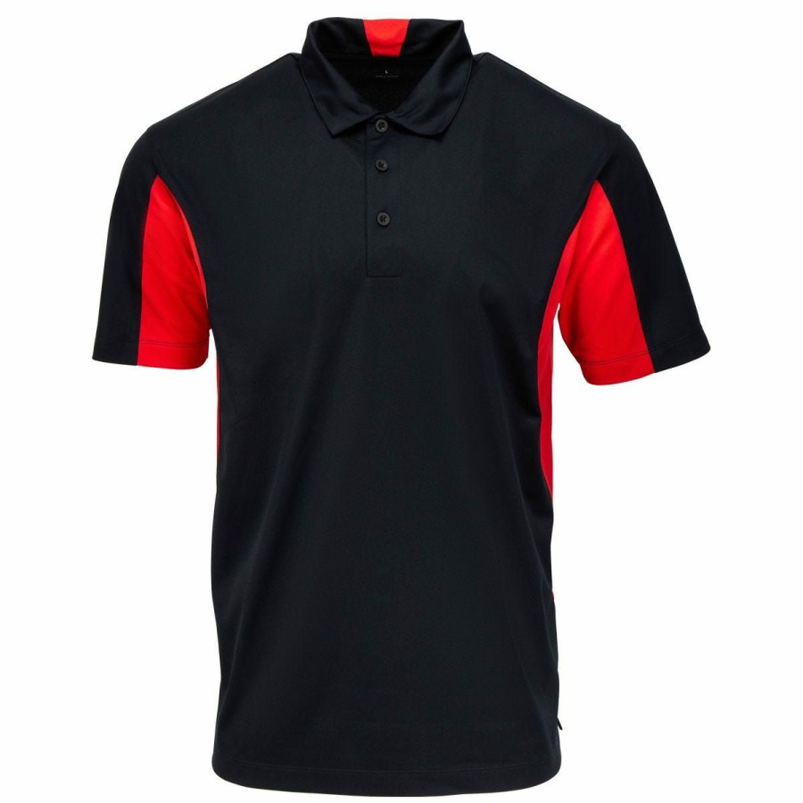 Men'S Apparel * | Sport-Tek Side Blocked Micropique Adult Short Sleeve Polo Shirt Sale