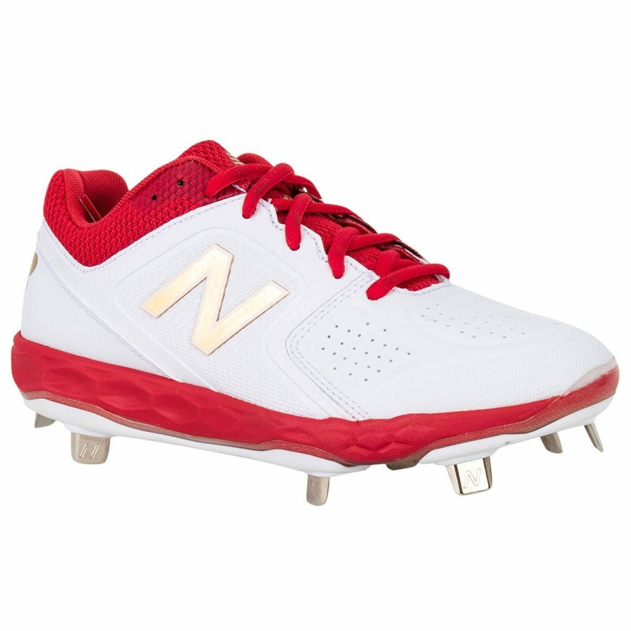 Softball & Baseball Shoes * | New Balance Fresh Foam Velo V1 Women'S Low Metal Fastpitch Softball Cleats Red Online