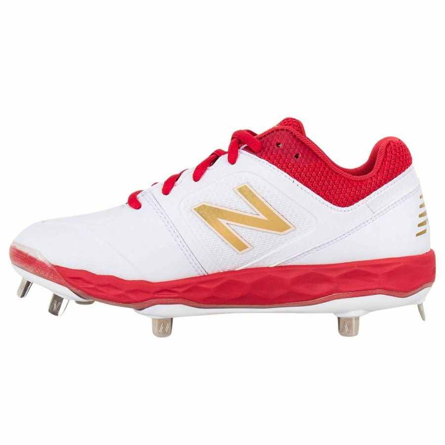 Softball & Baseball Shoes * | New Balance Fresh Foam Velo V1 Women'S Low Metal Fastpitch Softball Cleats Red Online