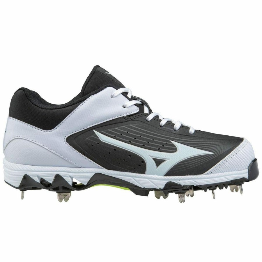 Softball & Baseball Shoes * | Mizuno 9-Spike Swift 5 Women'S Low Metal Fastpitch Softball Cleats Black/White Discount