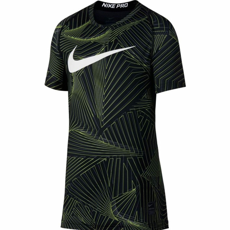 Youth Apparel * | Nike Pro Boy'S Short Sleeve Printed Training Shirt Discount