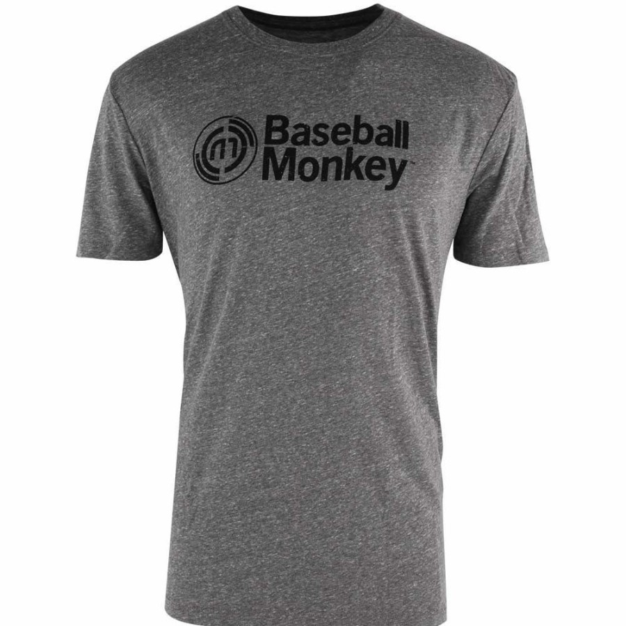 Men'S Apparel * | Baseballmonkey Distressed Logo Tee Shirt Sale