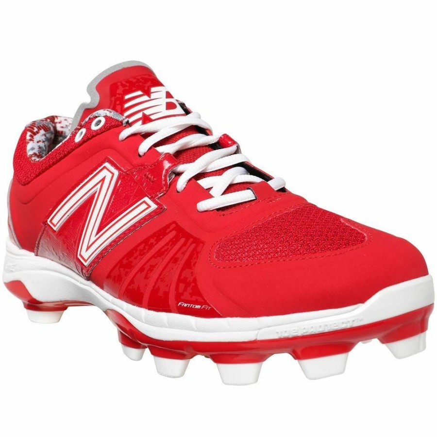 Softball & Baseball Shoes * | New Balance L2000V2 Men'S Low Tpu Cleat Red Online