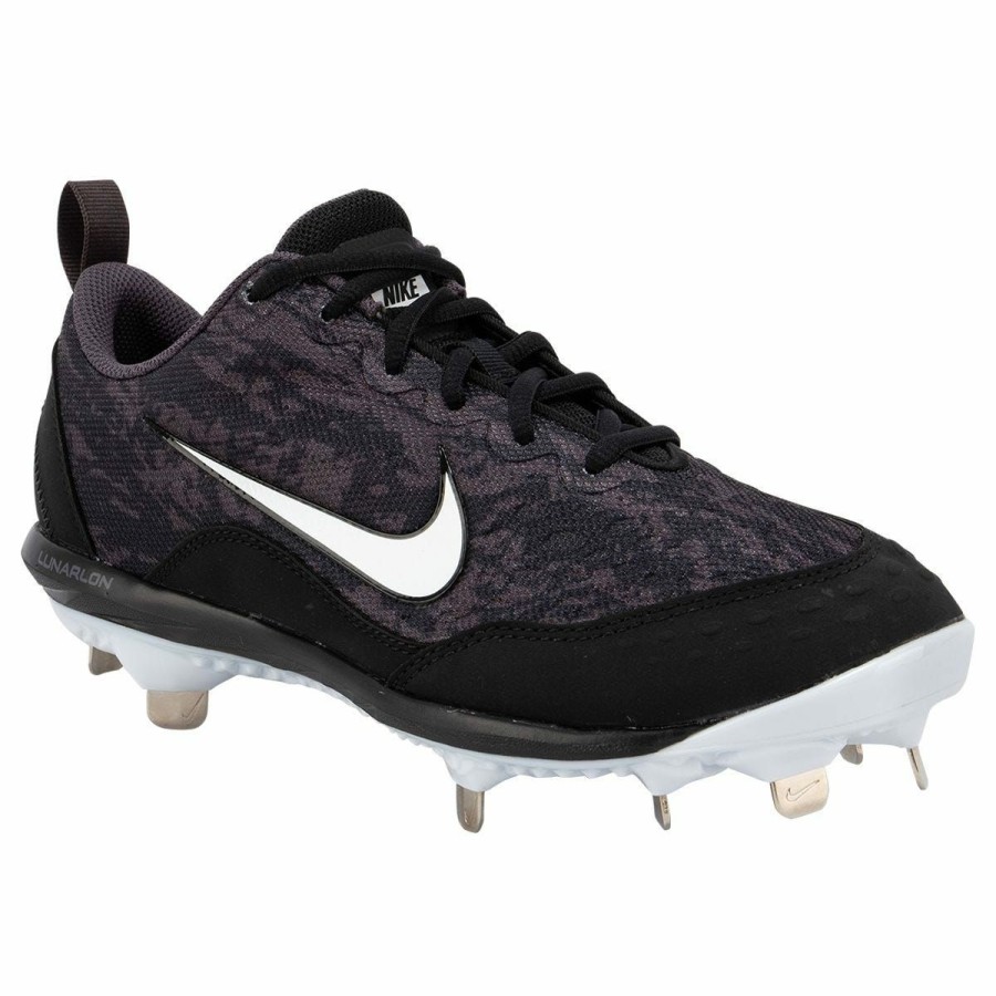 Softball & Baseball Shoes * | Nike Lunar Hyperdiamond 2 Women'S Low Metal Fastpitch Softball Cleats Black/White/Thunder Grey Online