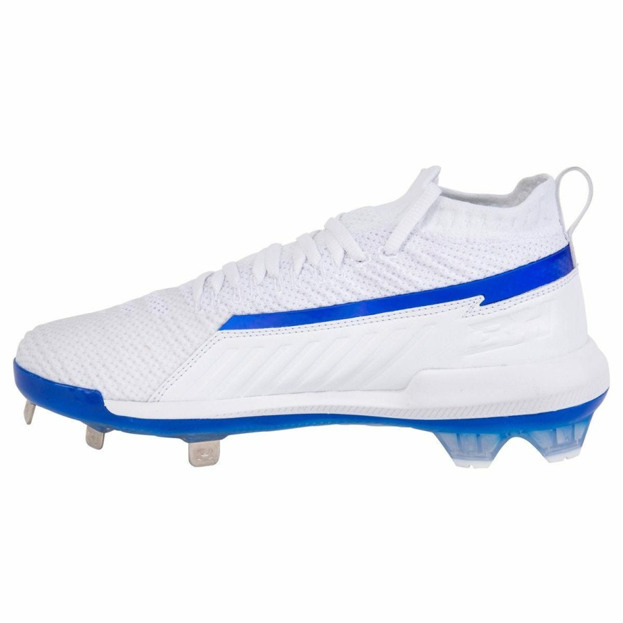 Softball & Baseball Shoes * | Under Armour Harper 3 St Men'S Low Metal Baseball Cleats White/Royal Discount