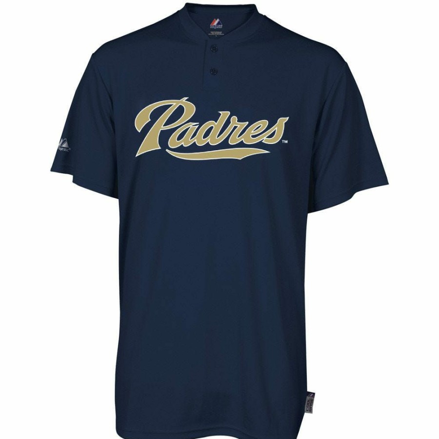 Gamewear * | San Diego Padres Majestic Mlb Cool Base 2-Button Replica Adult Jersey Online