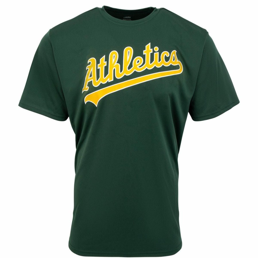 Men'S Apparel * | Oakland Athletics Majestic Cool Base Crewneck Replica Adult Jersey Online